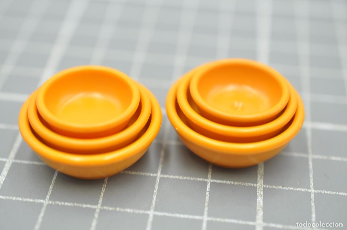 Playmobil: WSK107 Playmobil, 6 cuencos naranjas