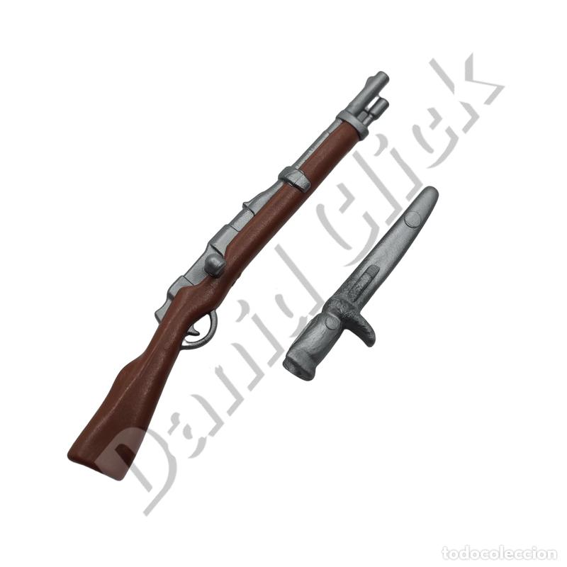 Playmobil: Playmobil Fusil Bayoneta Rifle Ca&ntilde;&oacute;n Largo Soldados Ingleses Franceses