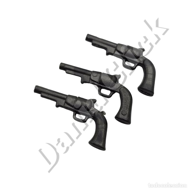 Playmobil: Playmobil Lote 3 Rev&oacute;lveres Pistolas Vaquero Oeste Fuerte