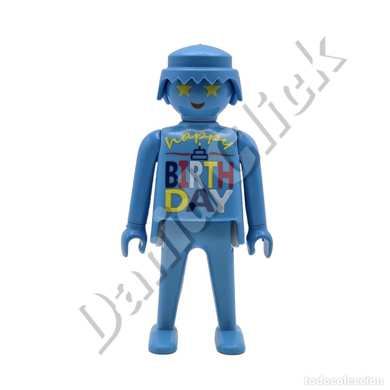 Playmobil: Playmobil Figura Azul Monocolor Happy Birthday Cumplea&ntilde;os Estrellas