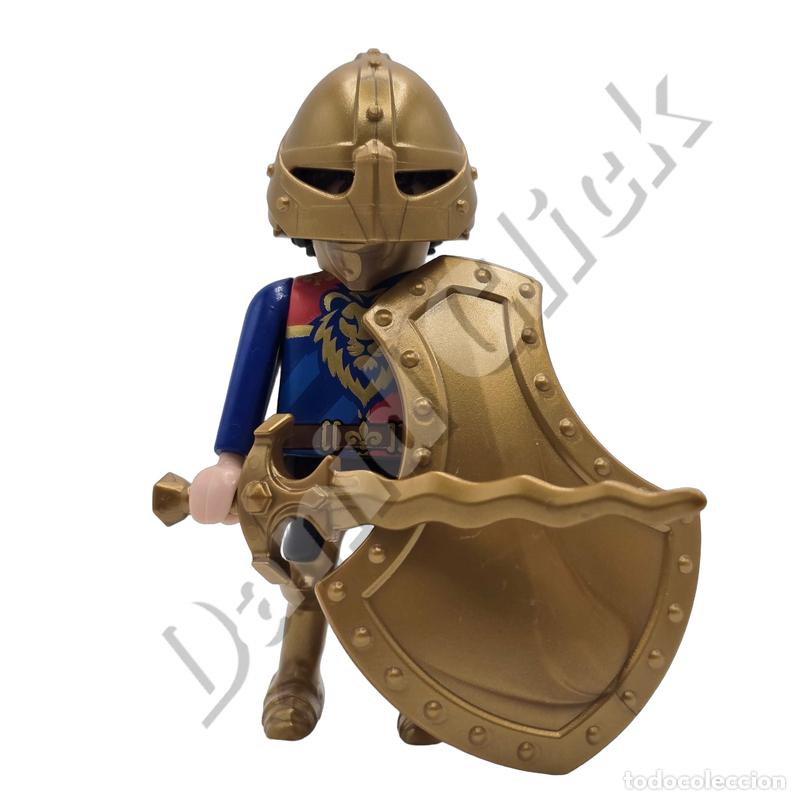Playmobil: Playmobil Caballero Le&oacute;n Dorado Armadura Casco Espada Escudo Castillo