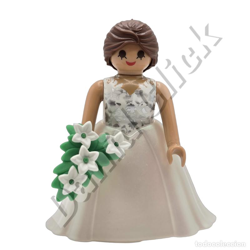 Playmobil: Playmobil Novia Vestido Boda Blanco Ramo Flores