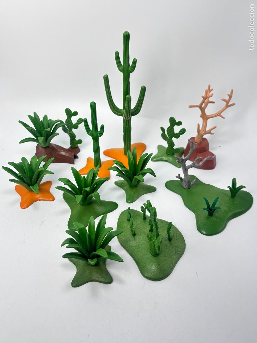 Playmobil: Playmobil lote base planta cactus arbol seco escebario oeste desierto