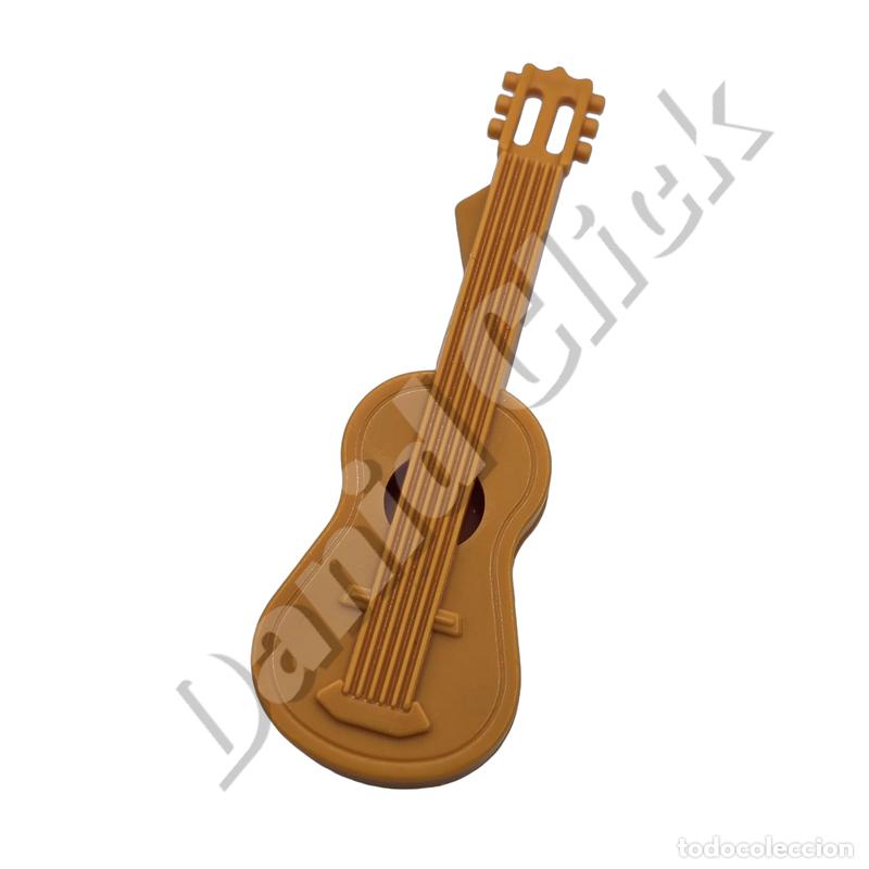 Playmobil: Playmobil Guitarra Espa&ntilde;ola Marr&oacute;n Instrumento Musical Cl&aacute;sica M&uacute;sica Oeste
