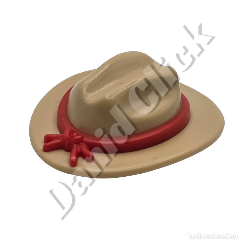 Playmobil: Playmobil Sombrero Vaquero Beige Cinta Roja Lejano Oeste Sheriff