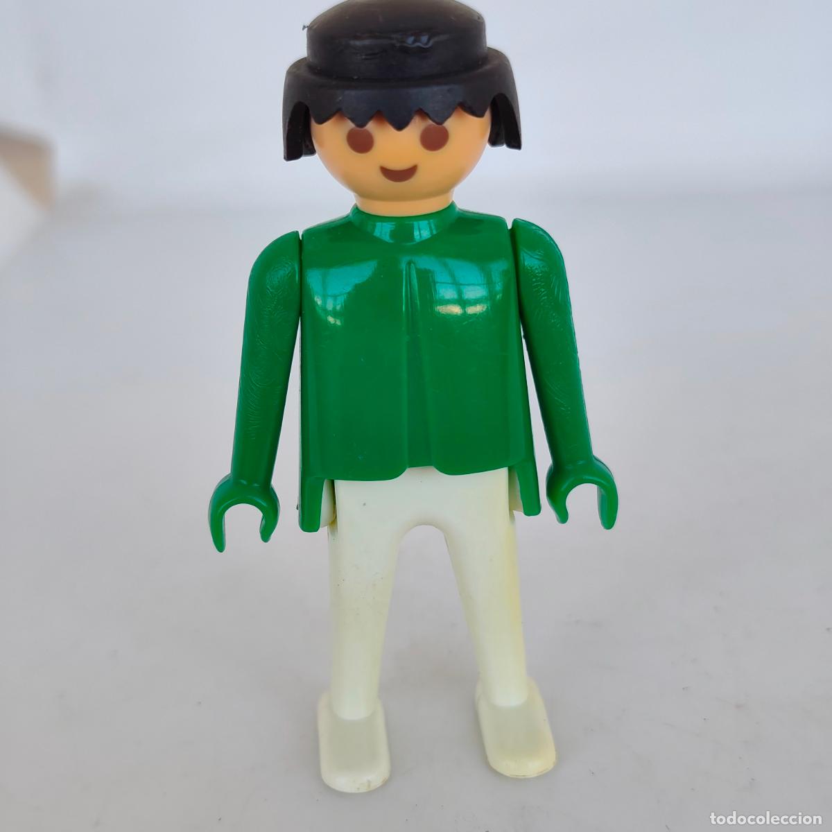 Playmobil: Figura click Playmobil 1974 piernas blancas brazos verdes