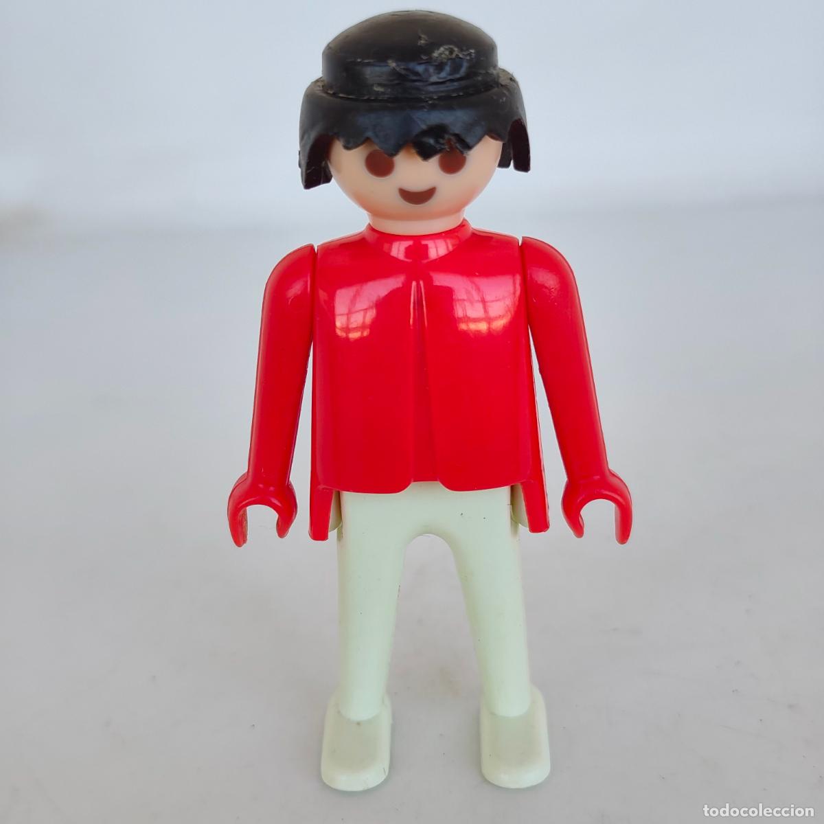Playmobil: Figura click Playmobil 1974 piernas blancas brazos rojos