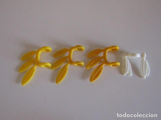 Playmobil: DIFICIL LOTE DE 4 EMBELLECEDORES PLUMAS LANZAS HACHAS GUERREROS INDIOS PLAYMOBIL