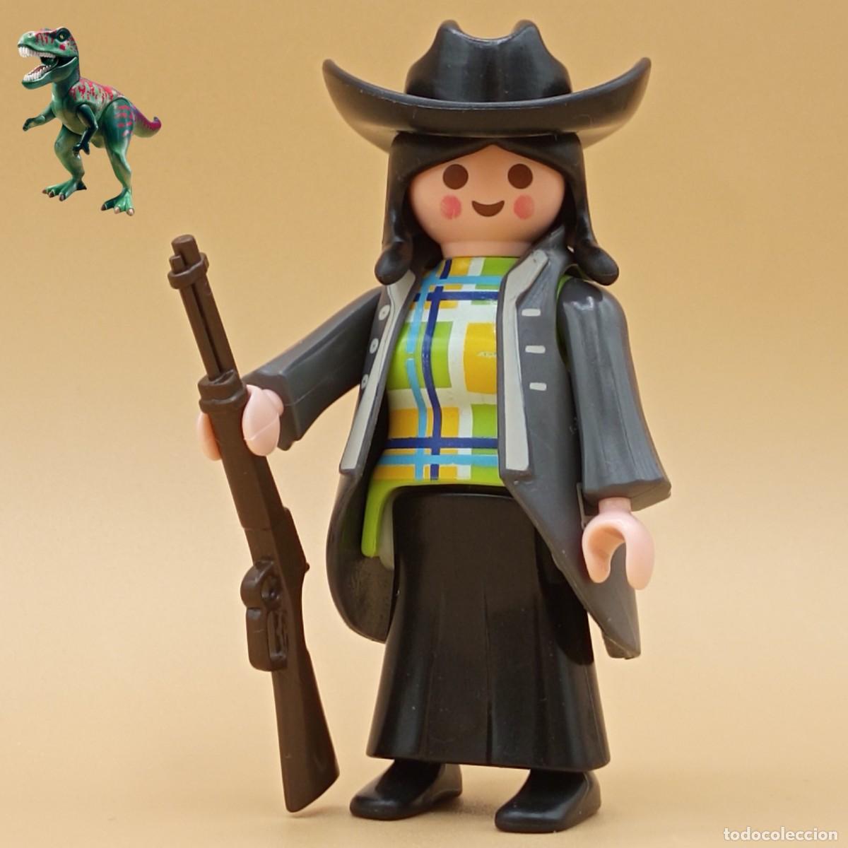 Playmobil: Playmobil figura mujer vaquero cowboy pistolera forajida bandida rancho oeste western