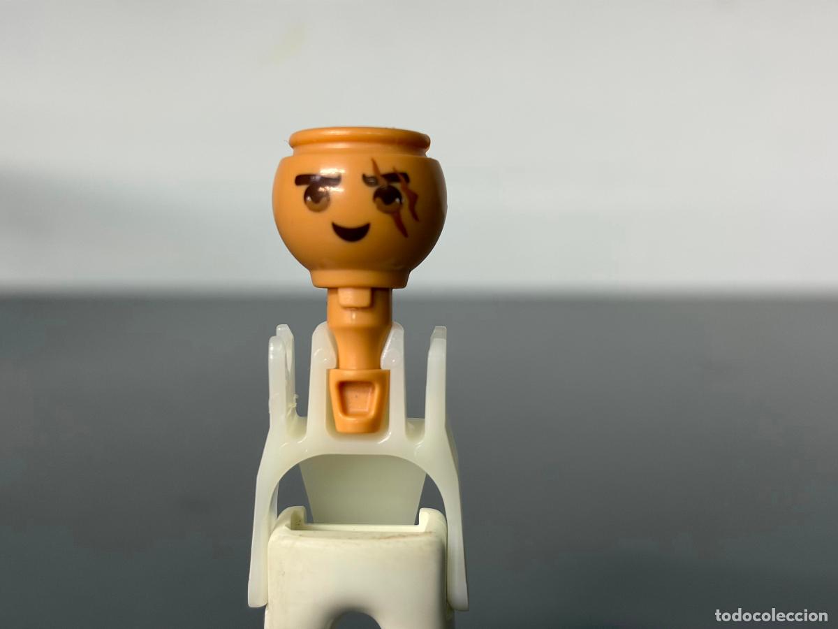 Playmobil: PLAYMOBIL CABEZA tez tostada RECAMBIO cicatriz malote en el ojo -SOLO SE VENDE CABEZA