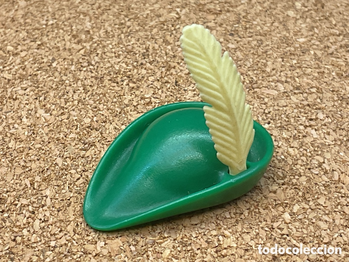 Playmobil: ACCESORIO PLAYMOBIL. SOMBRERO VERDE CON PLUMA. REF ROBIN HOOD, TROVADOR, ETC