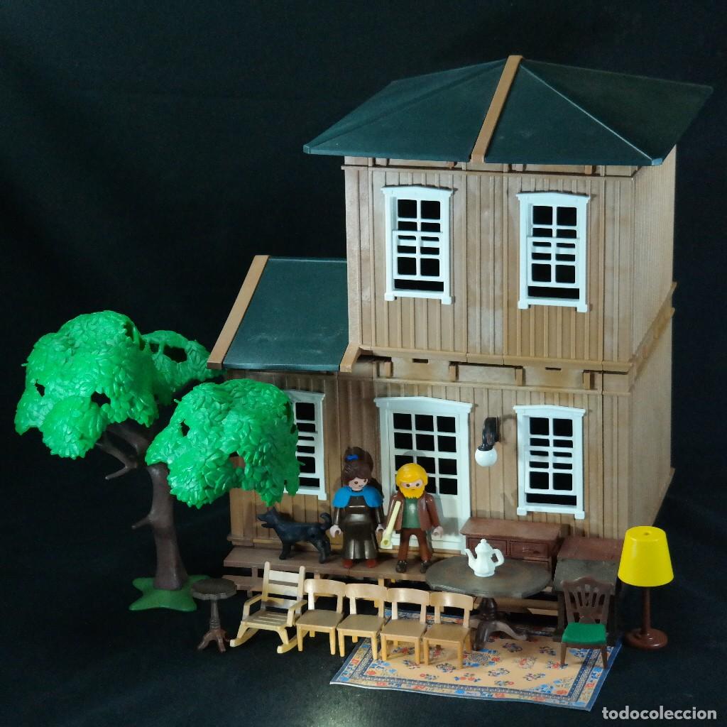 Playmobil: Playmobil casa grande con arbol, figuras, muebels y accesorios ☼