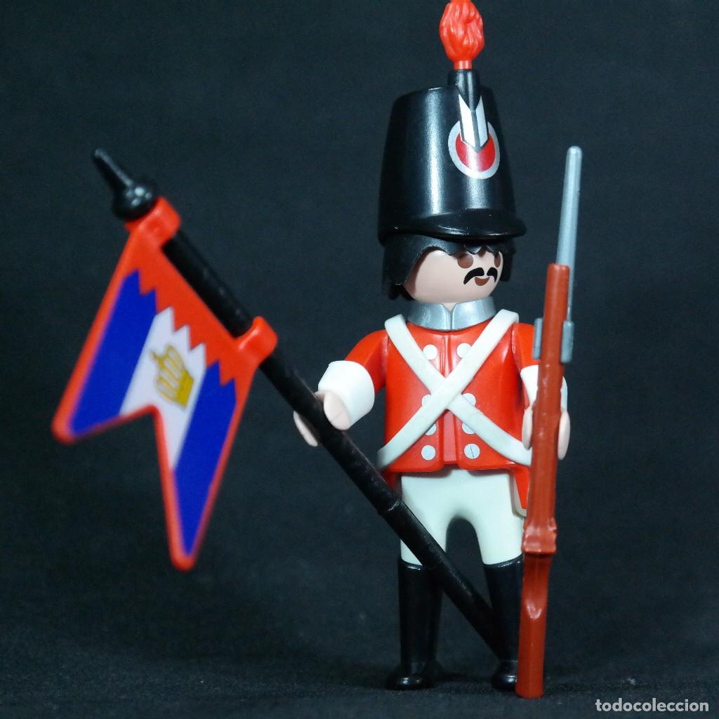 Playmobil: Playmobil soldado ingles con bandera ☼