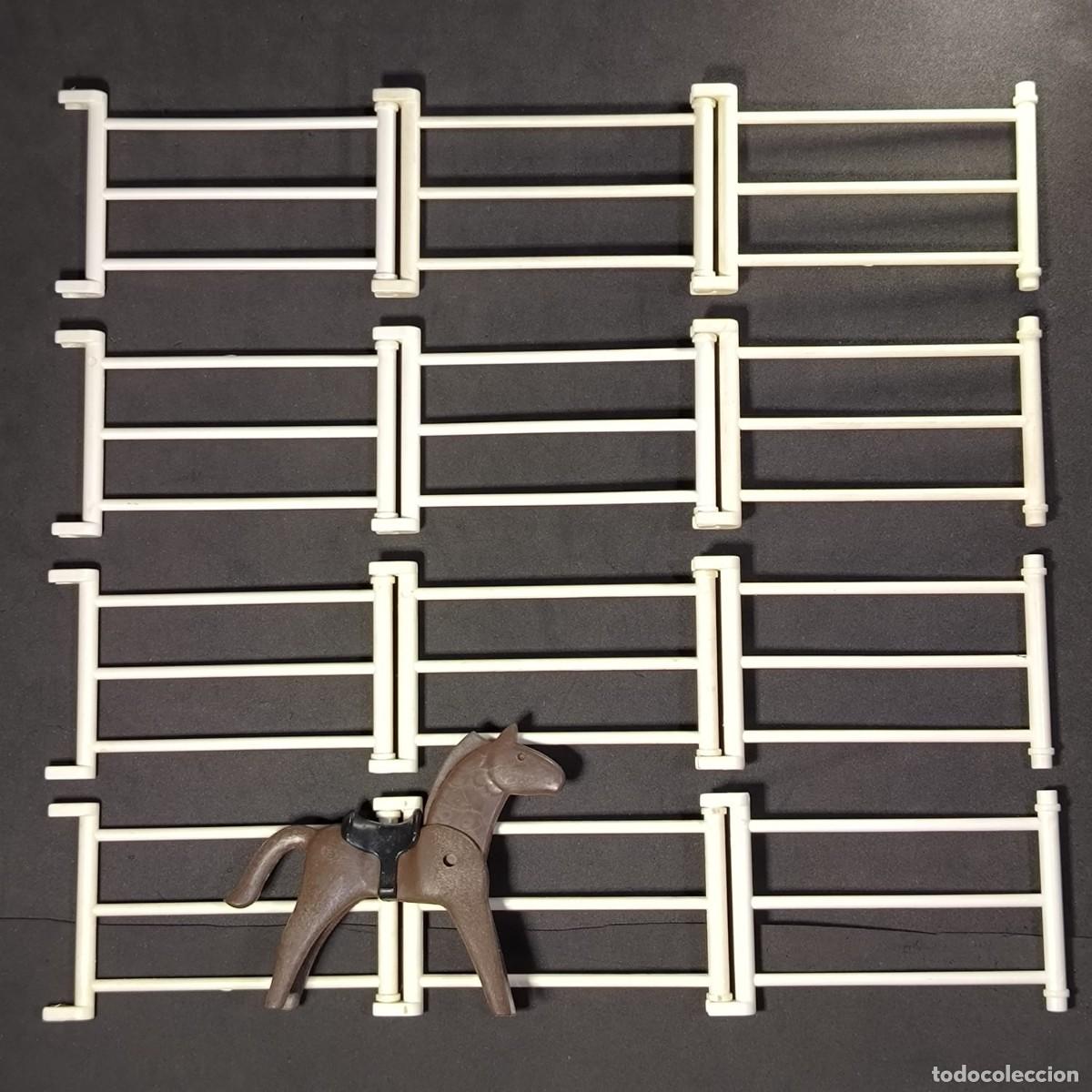 Playmobil: Playmobil cerco blanco con caballo ☼
