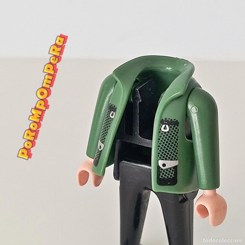 Playmobil: PLAYMOBIL chaqueta verde oscuro + brazo a juego manga larga CUSTOM/COMPLETAR cazadora O3