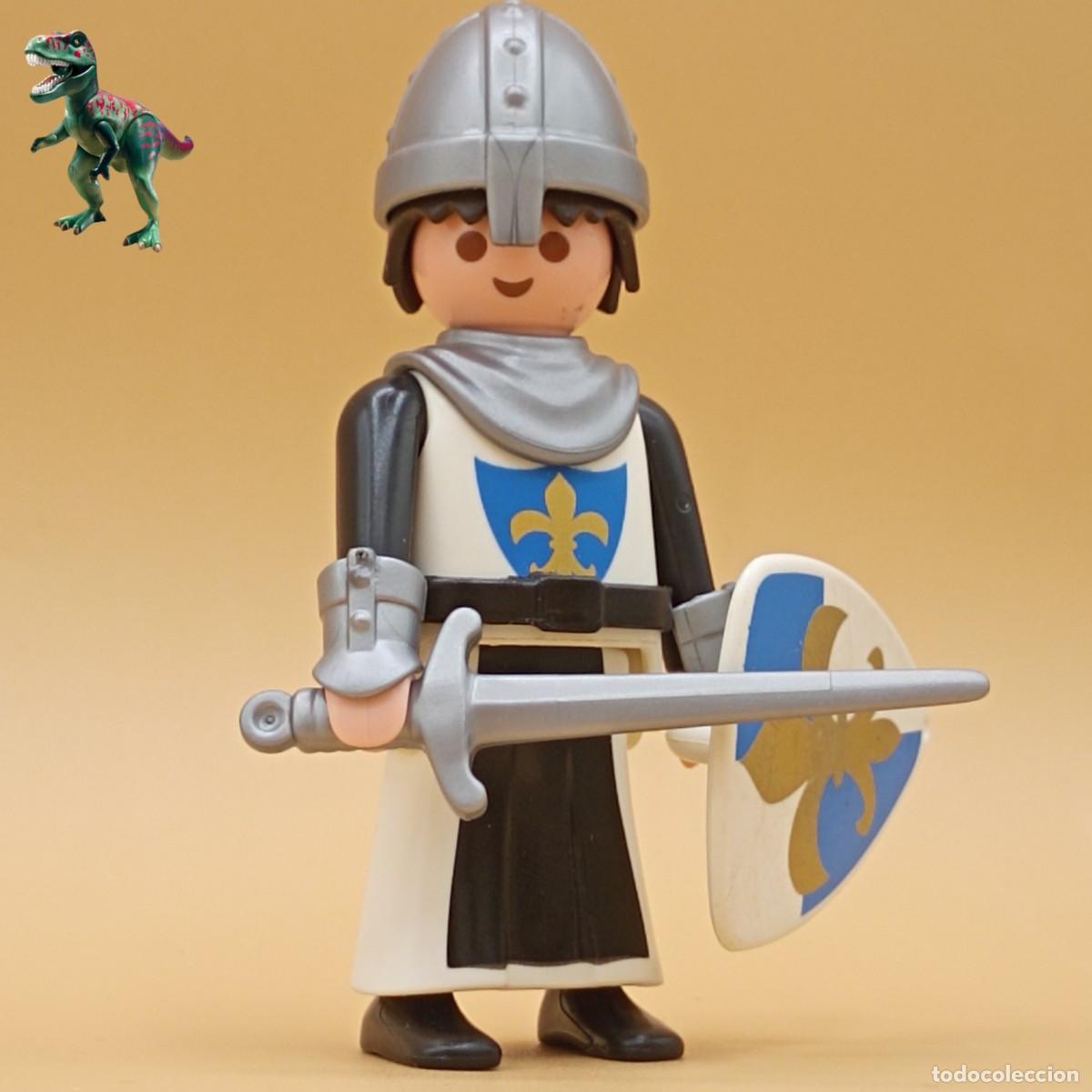 Playmobil: Playmobil figura caballero flor de lis cruzado frances templario guerrero soldado castillo medieval