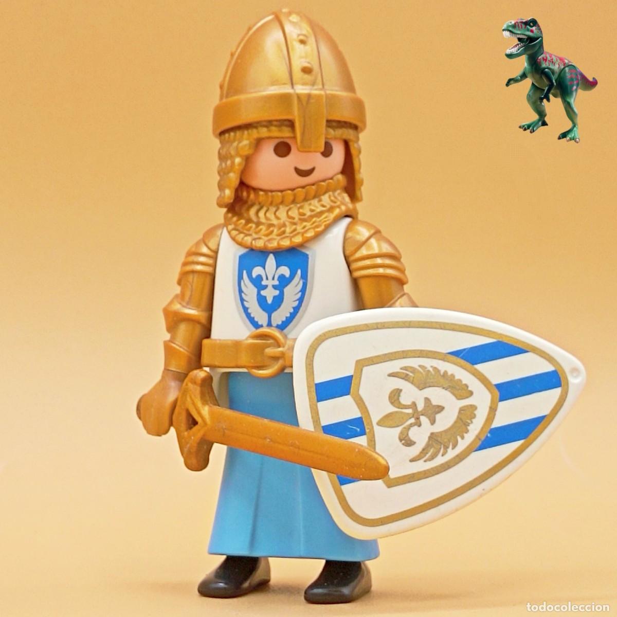 Playmobil: Playmobil figura caballero templario dorado guerrero cruzado guardia soldado castillo medieval