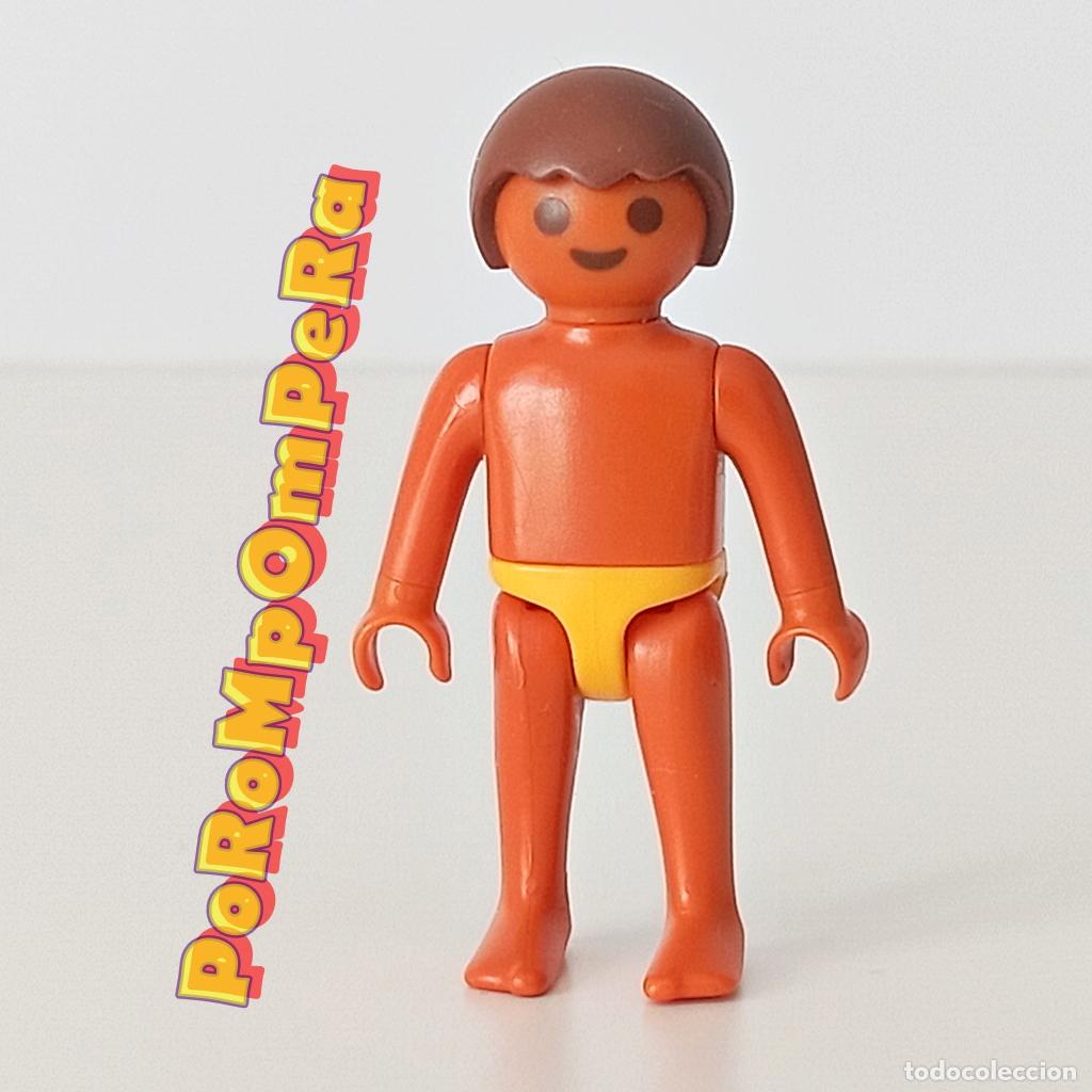 Playmobil: PLAYMOBIL figura ni&ntilde;o bronceado en ba&ntilde;ador CUSTOM/COMPLETAR infantil playa piscina O4