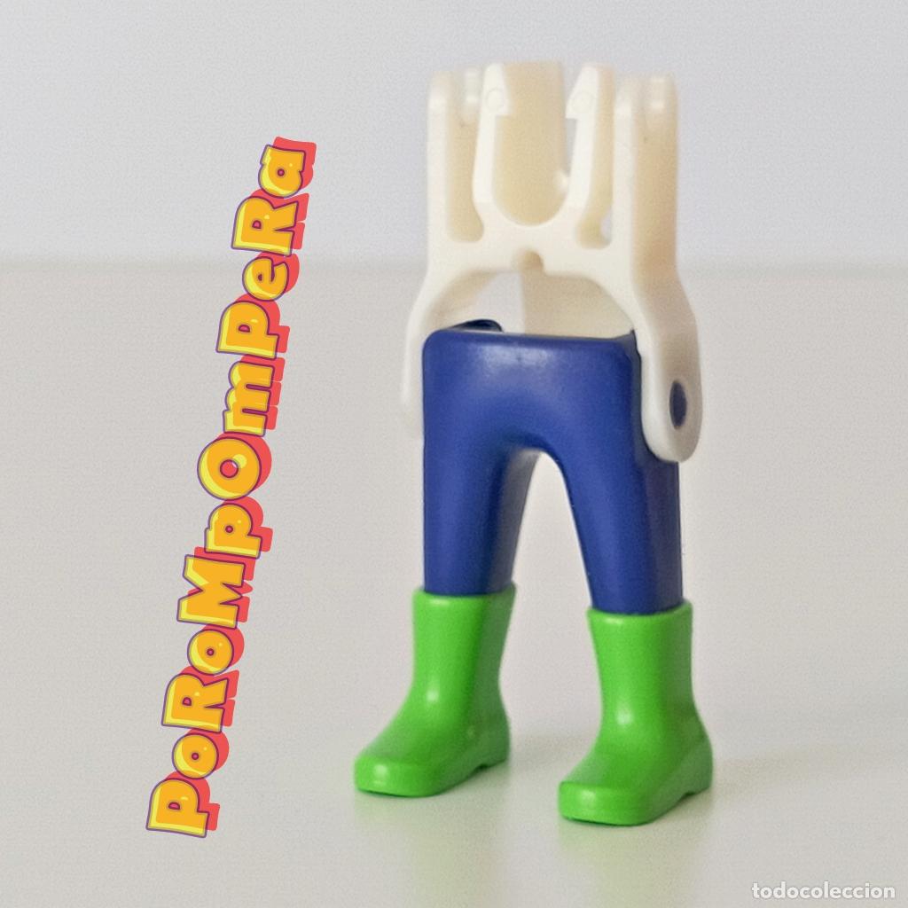 Playmobil: PLAYMOBIL pierna pantal&oacute;n azul bota alta verde + esqueleto CUSTOM/COMPLETAR O5