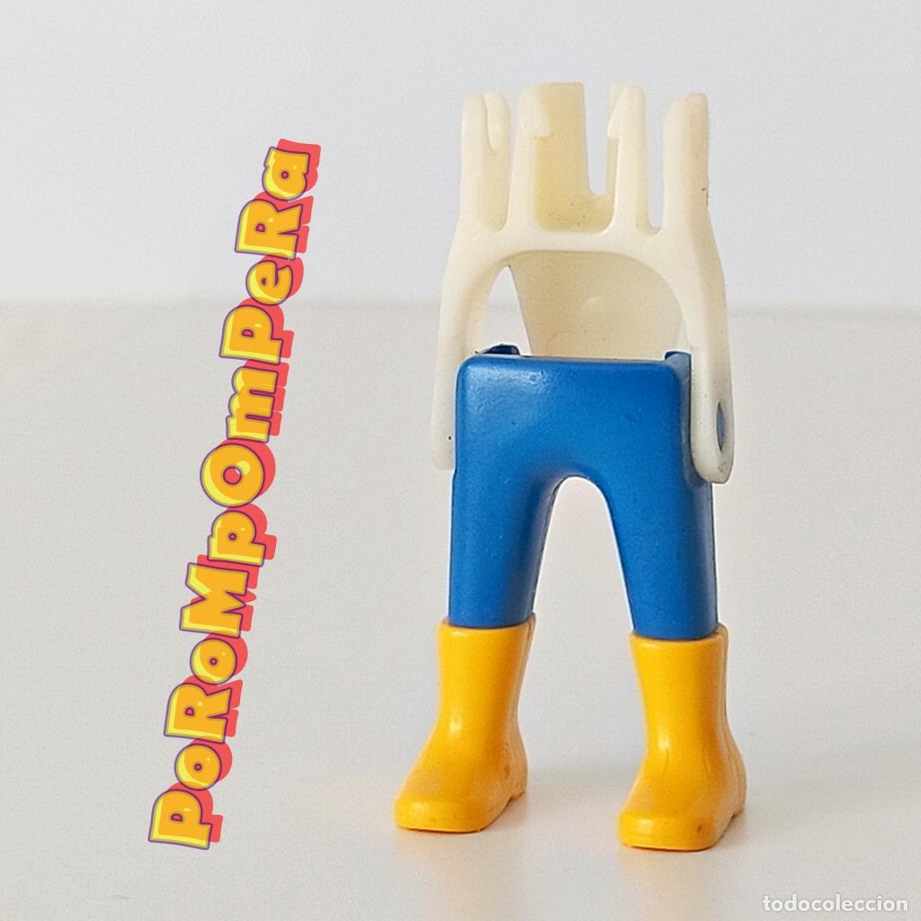Playmobil: PLAYMOBIL pierna pantal&oacute;n azul bota alta amarilla + esqueleto CUSTOM/COMPLETAR O5