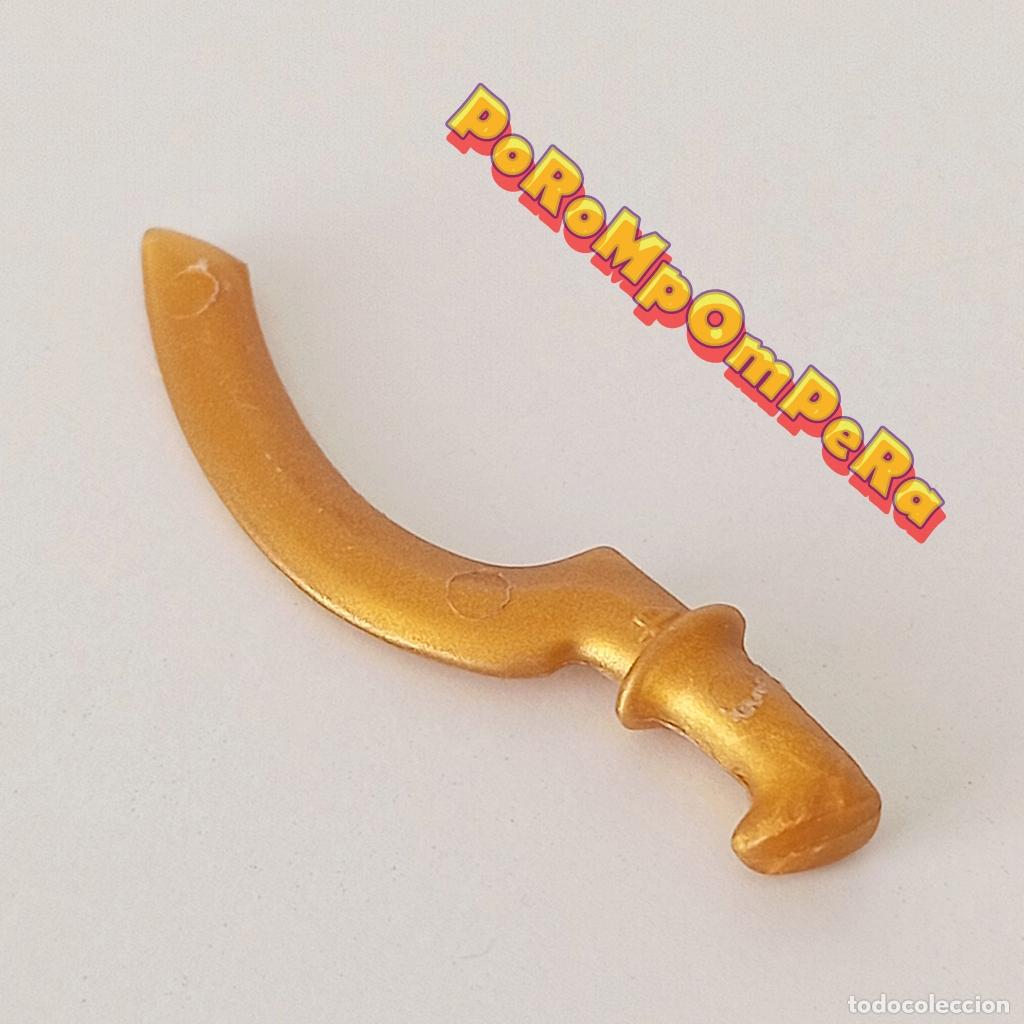 Playmobil: PLAYMOBIL arma dorada curva 4168 5243 5295 5413 5493 espada egipcia sable &aacute;rabe cimitarra O5