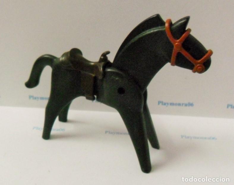Playmobil: PLAYMOBIL P103 CABALLO NEGRO 1&ordf; EPOCA CON MONTURA MARRON INDIO OESTE