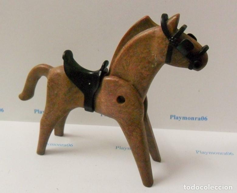 Playmobil: PLAYMOBIL P103 CABALLO MARRON 1&ordf; EPOCA CON MONTURA NEGRA INDIO OESTE
