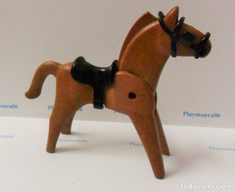Playmobil: PLAYMOBIL P103 CABALLO MARRON ROJIZO 1&ordf; EPOCA CON MONTURA NEGRA INDIO OESTE