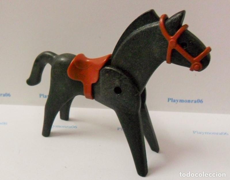 Playmobil: PLAYMOBIL P103 CABALLO NEGRO 1&ordf; EPOCA CON MONTURA MARRON INDIO OESTE HIPICA