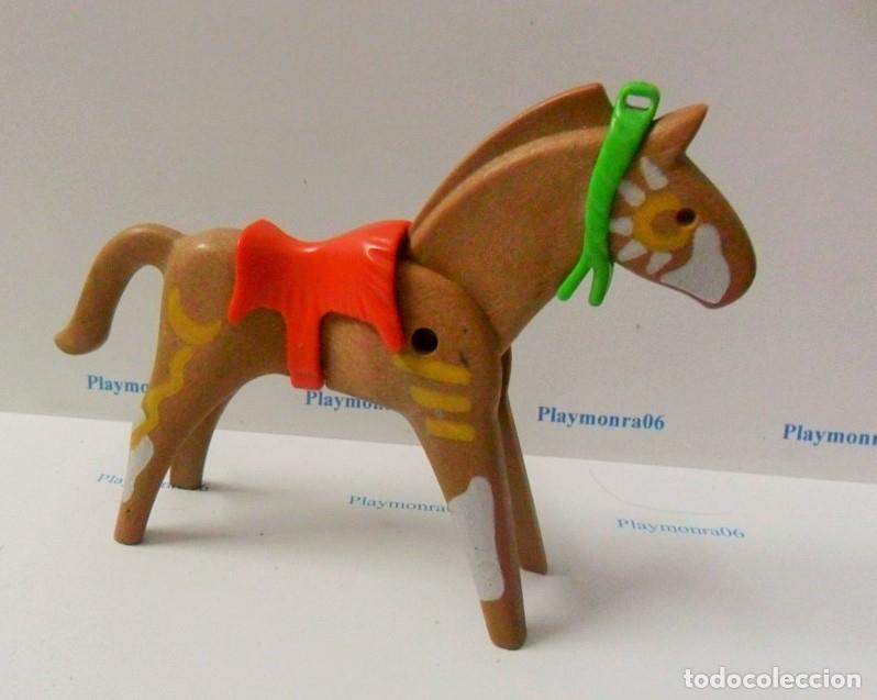 Playmobil: PLAYMOBIL P103 CABALLO MARRON CON PINTURAS 1&ordf; EPOCA CON MONTURA INDIA
