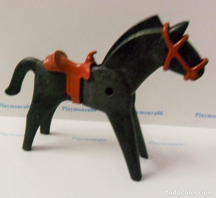 Playmobil: PLAYMOBIL P103 CABALLO NEGRO 1&ordf; EPOCA CON MONTURA MARRON OESTE