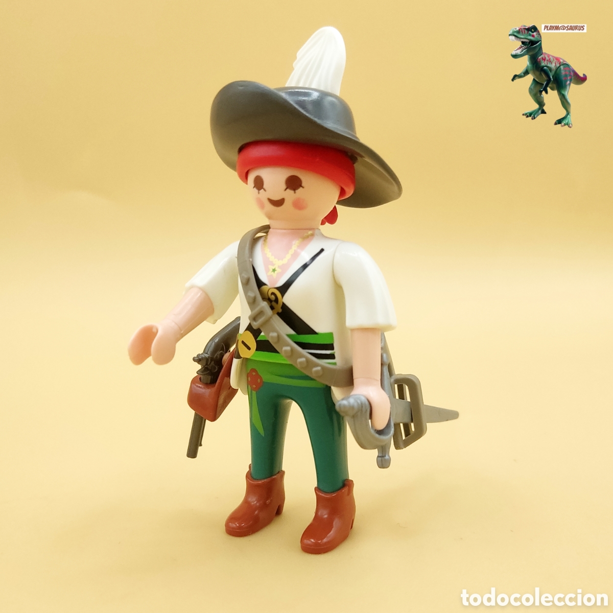 Playmobil: Playmobil figura mujer pirata mosquetera espadachin capitana de barco marinera corsaria simil 6683