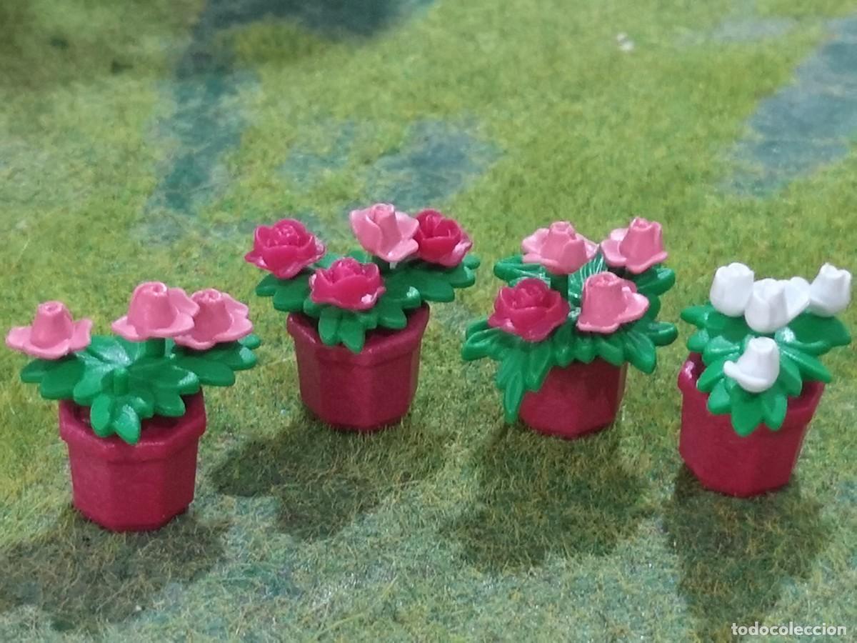 Playmobil: Maceta con flores entrada Mansi&oacute;n casa victoriana Ram