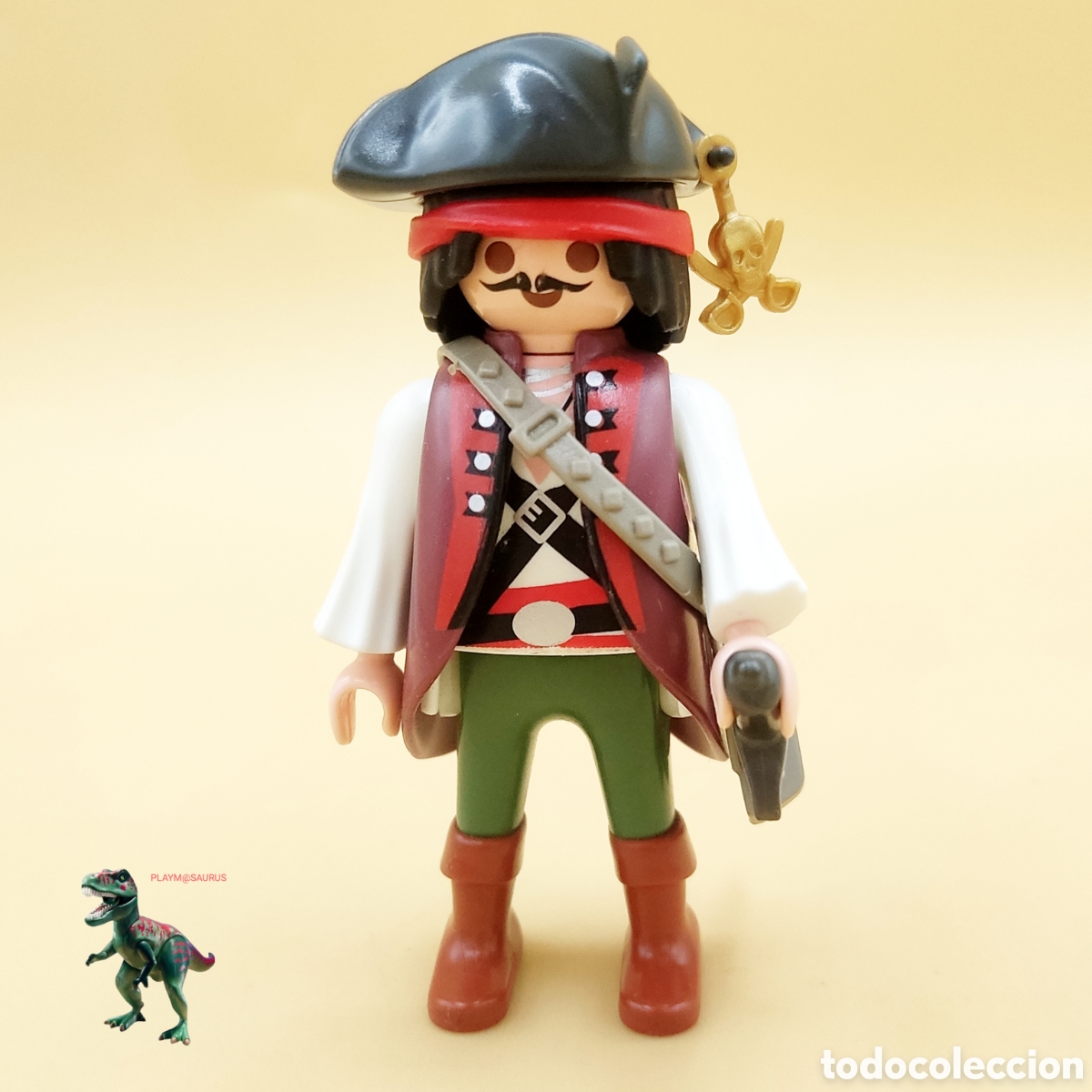 Playmobil: Playmobil figura capitan pirata Jack Sparrow corsario marino bucanero piratas del caribe