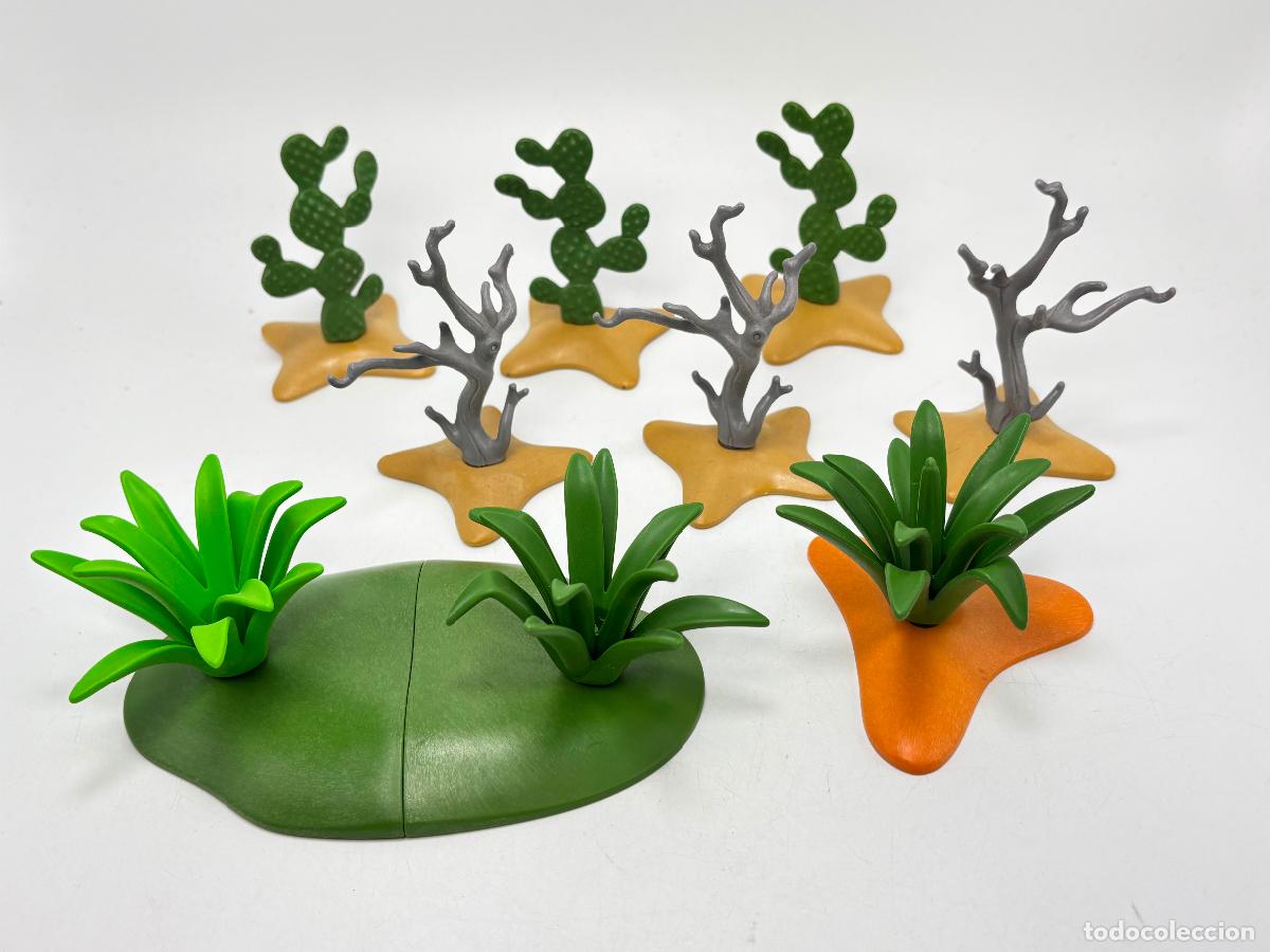 Playmobil: Playmobil lote planta &aacute;rbol seco cactus base