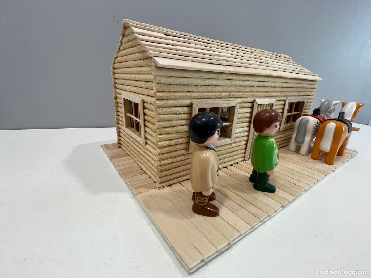 Playmobil: Miniatura casa de madera artesanal - Foto 2