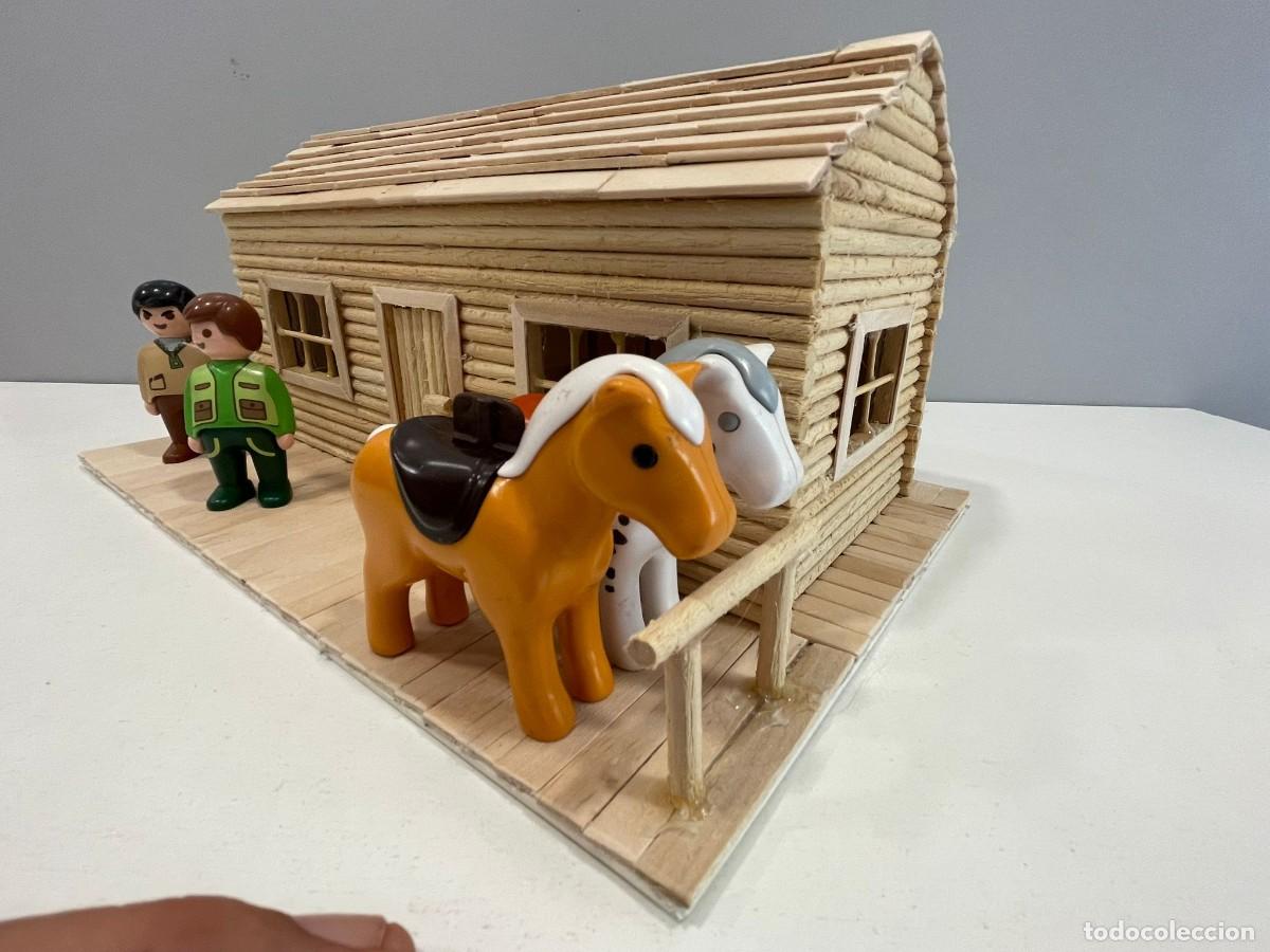 Playmobil: Miniatura casa de madera artesanal - Foto 6