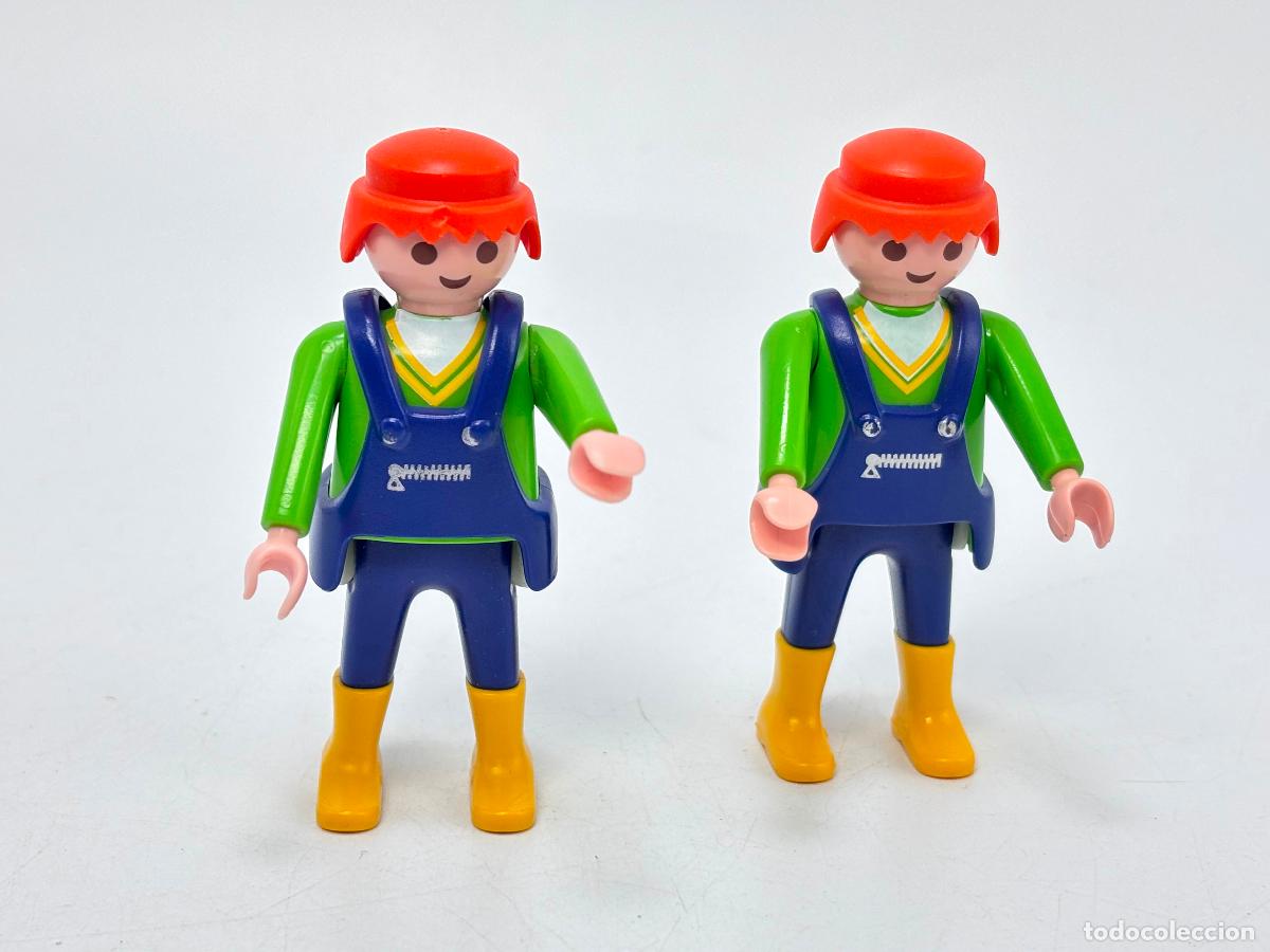 Playmobil: Playmobil lote figura mec&aacute;nico con chaleco tractor