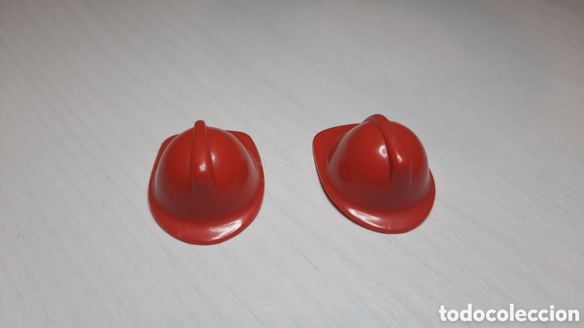 Playmobil: Playmobil dos cascos rojos de bombero