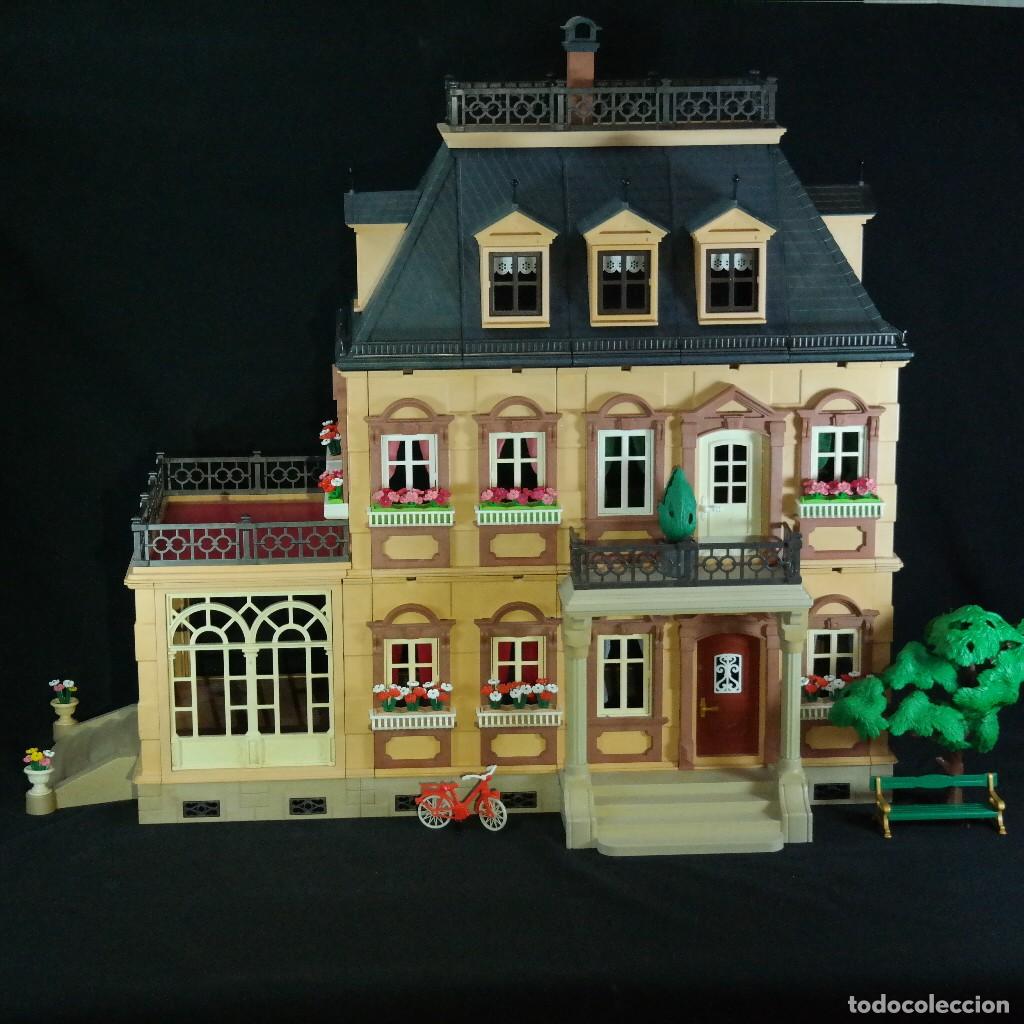 Playmobil: Playmobil GRAN MANSION victoriana 5300 (usada) con arbol y banco ☼