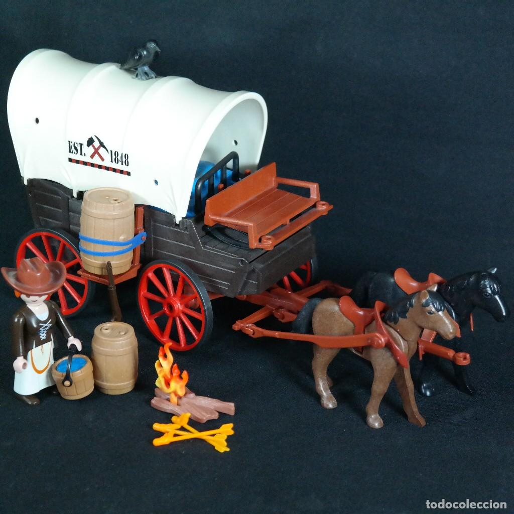 Playmobil: Playmobil carreta oeste con mujer colona☼