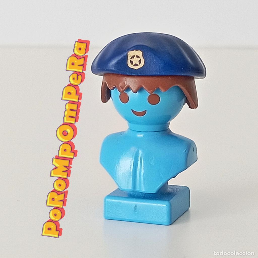 Playmobil: PLAYMOBIL boina azul polic&iacute;a beret sombrero militar oficial ej&eacute;rcito O5