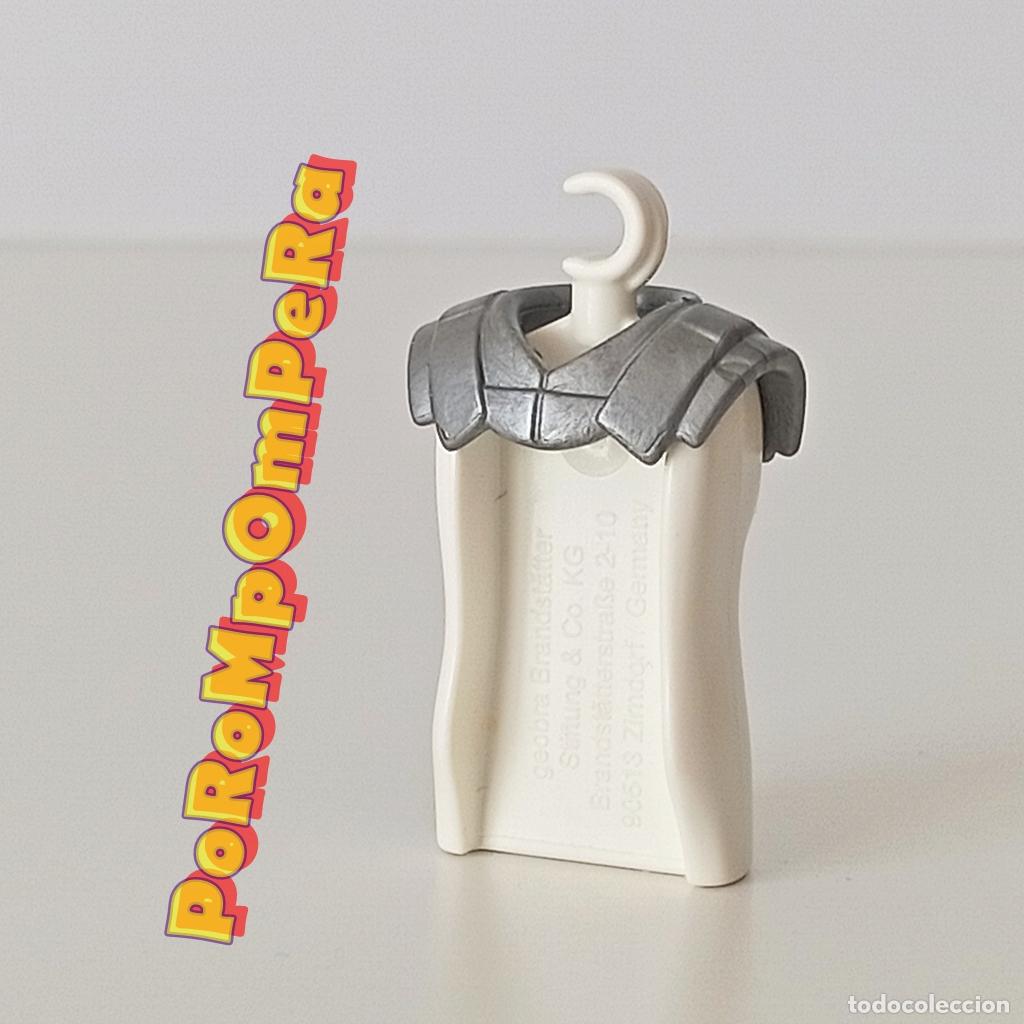 Playmobil: PLAYMOBIL pechera armadura plateada espaldar cuello caballero medieval centuri&oacute;n romano O7