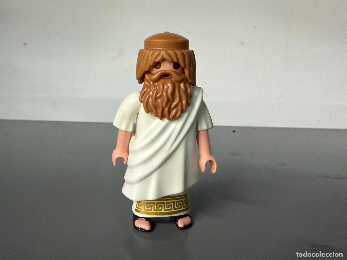 Playmobil: playmobil figura REY GRIEGO ROMANO CON TUNICA Y BARBA POBLADA primo de Zeus -mix30R