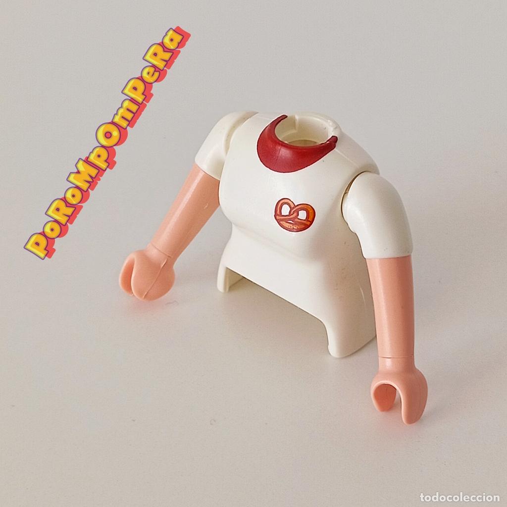 Playmobil: PLAYMOBIL torso mujer blanco + brazo curvo manga corta a juego COMPLETAR/CUSTOM bretzel pretzel O7