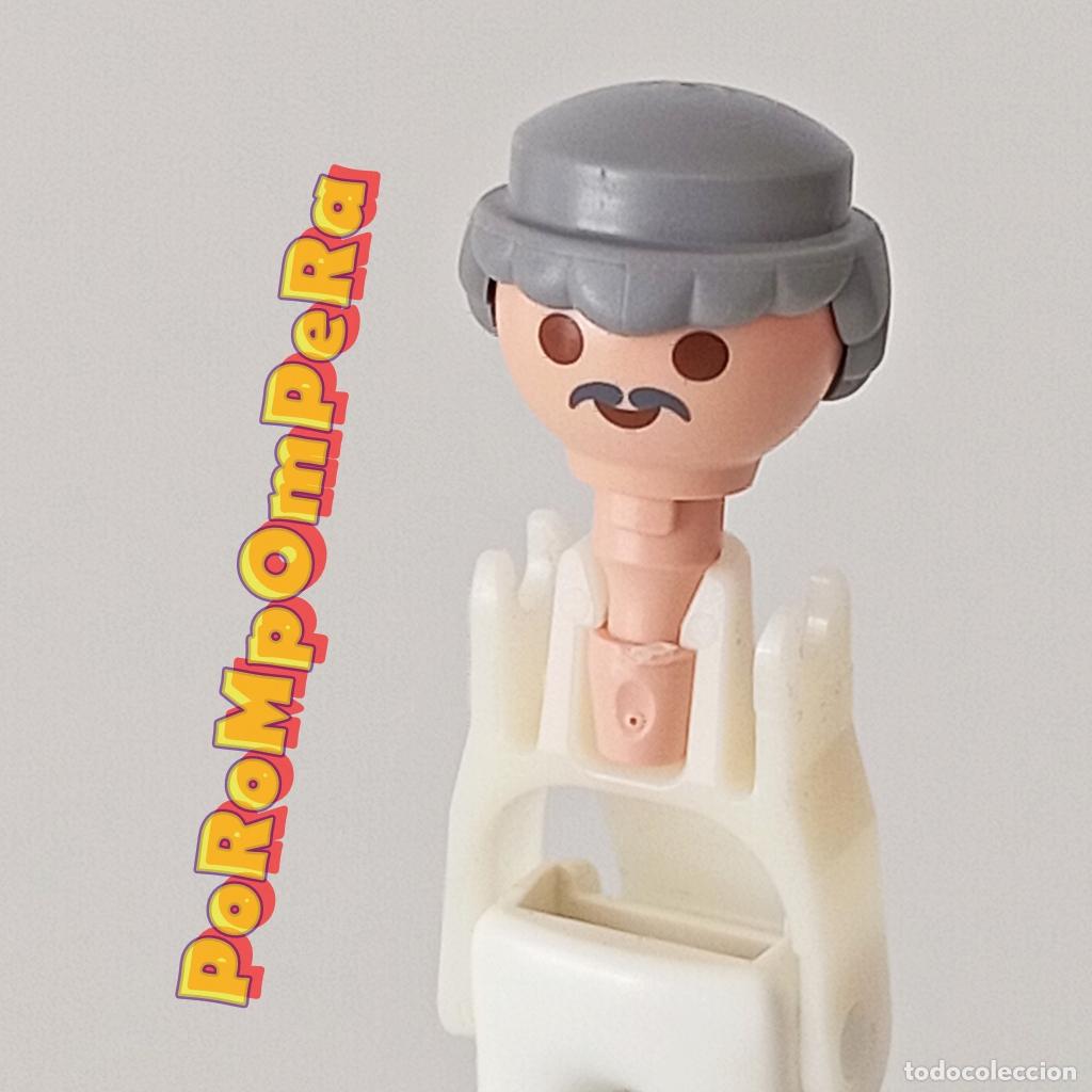 Playmobil: PLAYMOBIL cabeza bigote gris + peluca flequillo redondeado REPUESTO/CUSTOM/COMPLETAR O7
