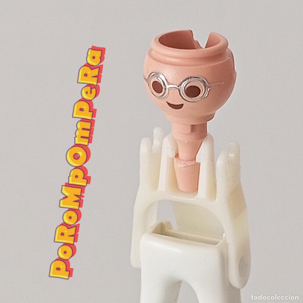 Playmobil: PLAYMOBIL cabeza gafas plateada/cromada REPUESTO/CUSTOM/COMPLETAR O7