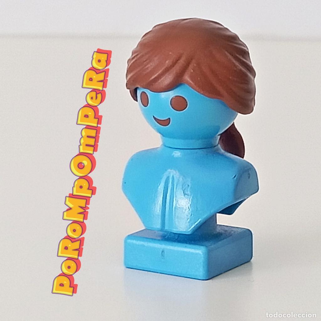 Playmobil: PLAYMOBIL peluca coleta corta rayas pelo casta&ntilde;o cabello CUSTOM/COMPLETAR O7