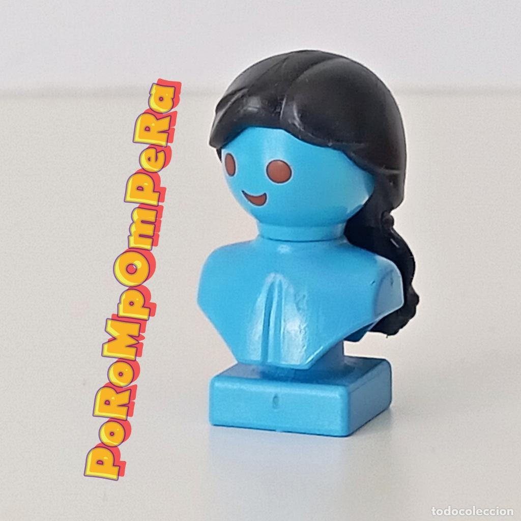 Playmobil: PLAYMOBIL peluca coleta ondulada negra pelo moreno cabello mujer chica CUSTOM/COMPLETAR O7