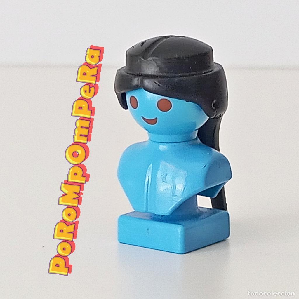 Playmobil: PLAYMOBIL peluca coleta fina negra pelo moreno cabello mujer chica CUSTOM/COMPLETAR O7